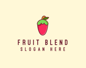 Smoothie - Strawberry Fruit Flavor logo design