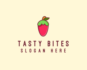 Flavor - Strawberry Fruit Flavor logo design