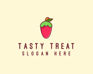 Flavor - Strawberry Fruit Flavor logo design