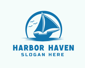 Ocean Boat Sailing logo design