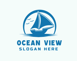 Ocean Boat Sailing logo design