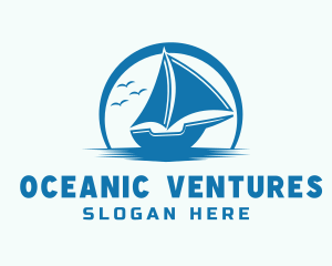 Ocean Boat Sailing logo design