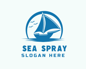 Ocean Boat Sailing logo design