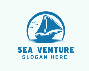 Ocean Boat Sailing logo design