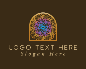 Gold Mandala Arch Logo