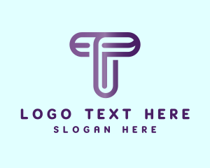 Gradient - Modern Tech Firm Letter T logo design