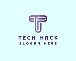 Modern Tech Firm Letter T logo design