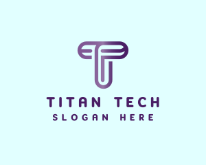 Modern Tech Firm Letter T logo design