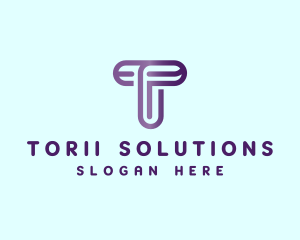 Modern Tech Firm Letter T logo design