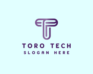 Modern Tech Firm Letter T logo design