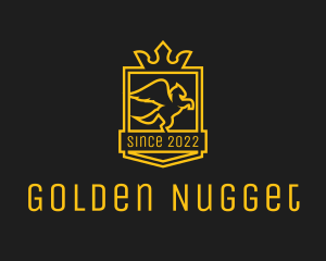 Golden Royal Pegasus Crest logo design