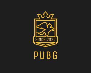 Royal Guard - Golden Royal Pegasus Crest logo design