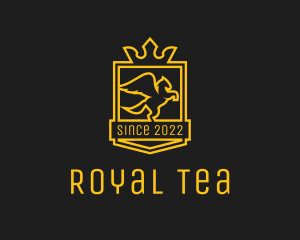 Golden Royal Pegasus Crest logo design