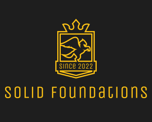 Battlesuit - Golden Royal Pegasus Crest logo design