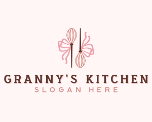 Whisk Ribbon Bakery logo design