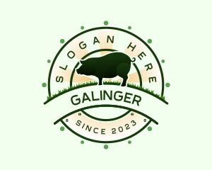 Pig Swine Farm Logo