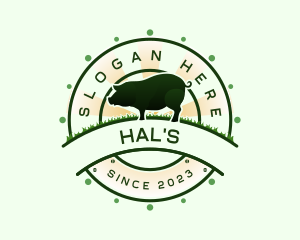 Pig Swine Farm Logo