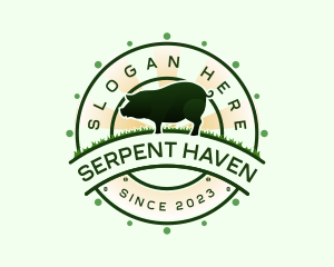 Pig Swine Farm Logo