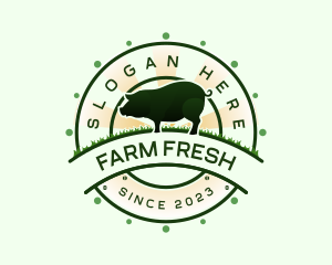 Pig Swine Farm logo design