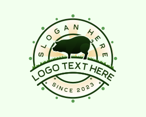 Farm - Pig Swine Farm logo design