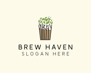 Brew - Tree Plant Tea logo design