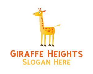 Cute Cartoon Giraffe logo design