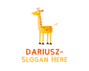 Safari Park - Cute Cartoon Giraffe logo design