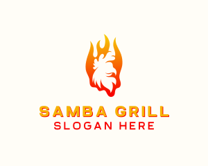 Flame Chicken Grill logo design