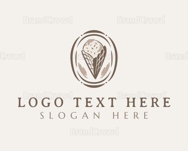 Ice Cream Dessert Logo