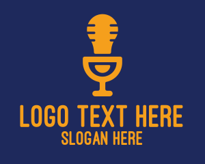 Podcast - Light Bulb Microphone logo design