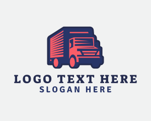 Dump Truck - Deliver Truck Courier logo design