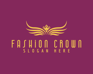 Regal Crown Gold Wings logo design