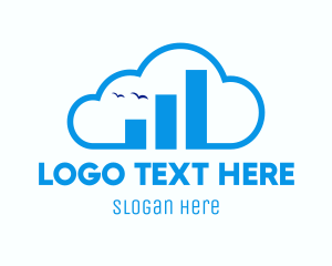 Office Space - Blue Cloud Realty Building logo design