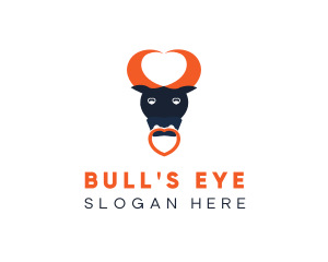 Bull Heart Horns logo design