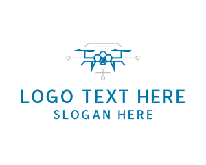 Quadcopter - Drone Videography Tech logo design