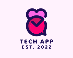 Application - Dating Chat Application logo design