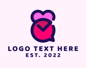 Application - Dating Chat Application logo design