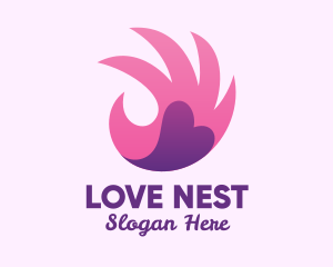 Romantic - Romantic Heart Hand logo design