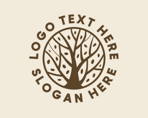 Vegetarian - Tree Forest Eco Park logo design