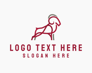 Livestock - Goat Ranch Farming logo design