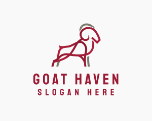 Goat - Goat Ranch Farming logo design