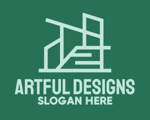 Geometric Modern Building  logo design