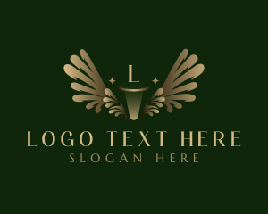 Luxury - Angel Wings Halo Holy logo design