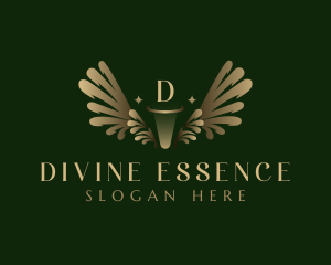 Divine - Angel Wings Halo Holy logo design