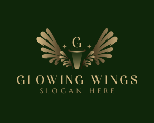 Angel Wings Halo Holy logo design