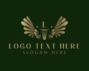 Theology - Angel Wings Halo Holy logo design