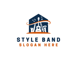 Music Instrument House logo design