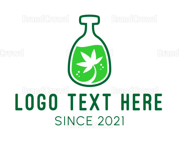 Cannabis Oil Bottle Logo