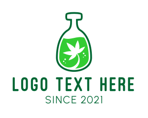 Botanical - Cannabis Oil Bottle logo design