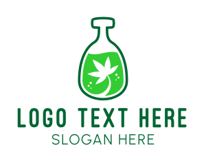 Cannabis Oil Bottle  Logo